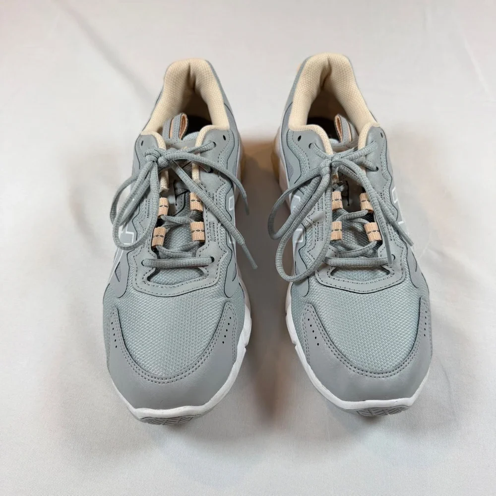 ASICS Gel-Quantum 90 3‎ Piedmont Grey White Beige Running Shoes 1202A040 Sz 9